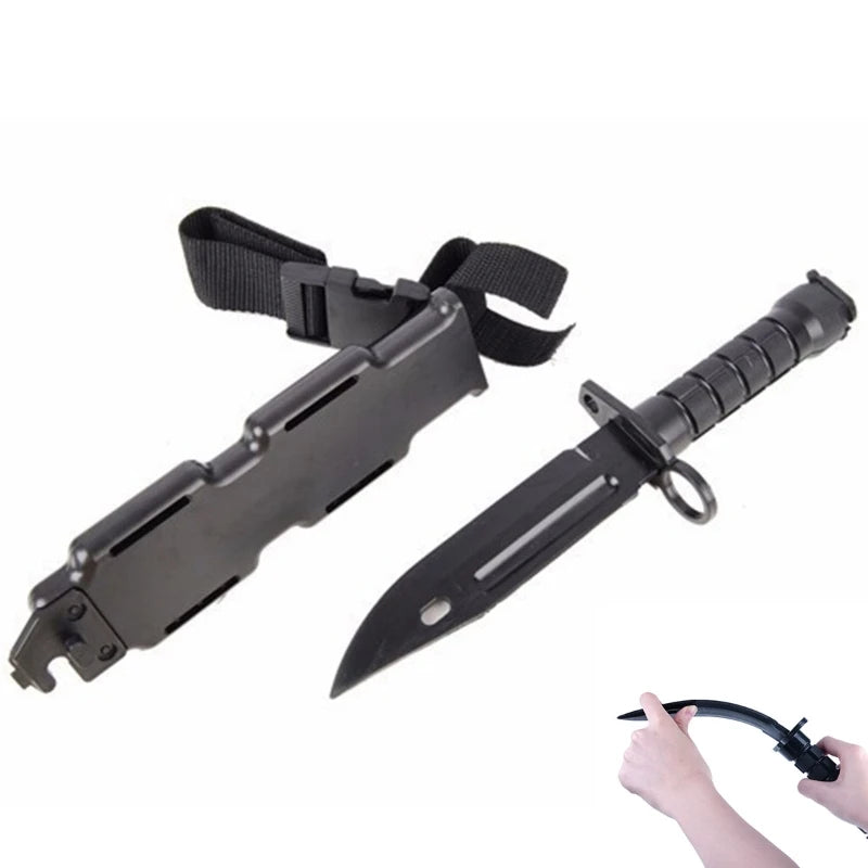 Safe 1: 1 Rubber Knife Military Training Enthusiasts CS Cosplay Toy Sword First Blood Props Dagger Model M89C