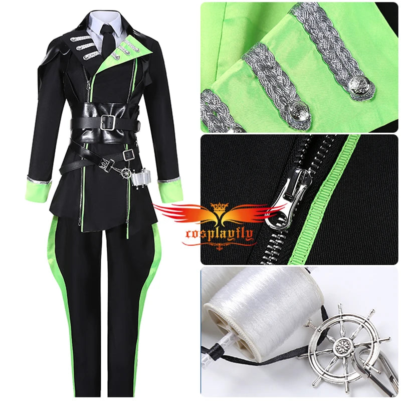 Game Twisted-Wonderland Diasomnia Silver/Sebek Zigvolt Cosplay Costume Asian Men Uniform Jacket Pants Shirt Gloves Accessories