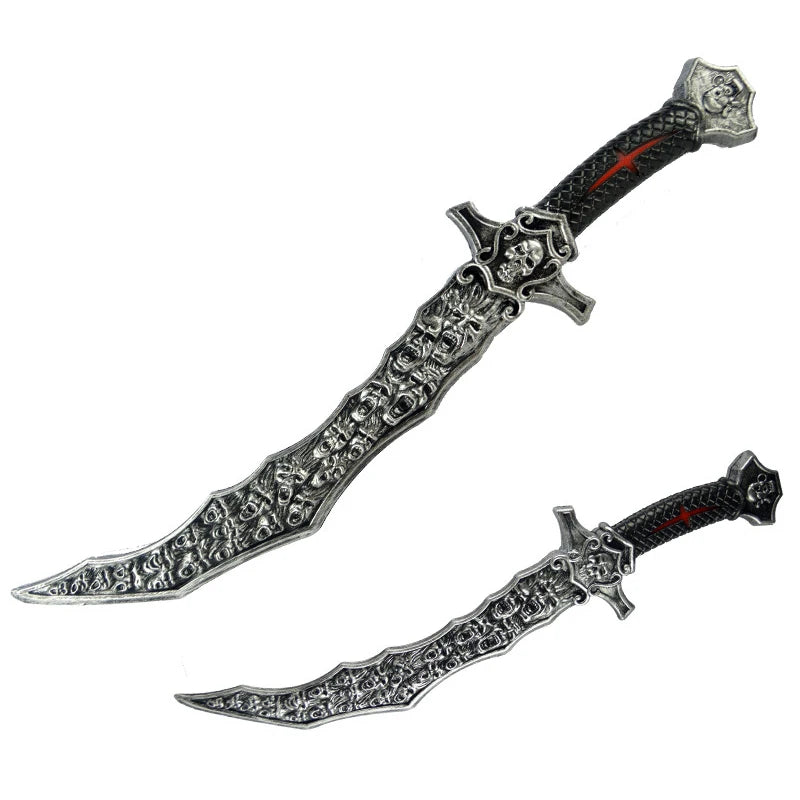 Cosplay Halloween Sword Pirate Skull Plastic Weapons Movie Anime Party Show Props Children School Stage Performance Toys