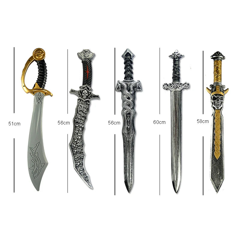 Cosplay Halloween Sword Pirate Skull Plastic Weapons Movie Anime Party Show Props Children School Stage Performance Toys