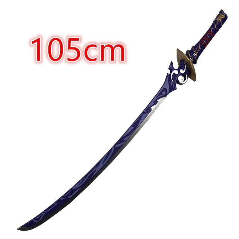Raiden Shogun Katana Genshin Impact Beelzebul Musou Sword Weapon Cosplay Stage Props Safety PU Carnival Gift Toy 105cm