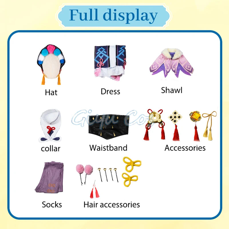 Genshin Impact YunJin Cosplay Costume Adult Carnival Uniform  Anime Halloween Costumes Women Game