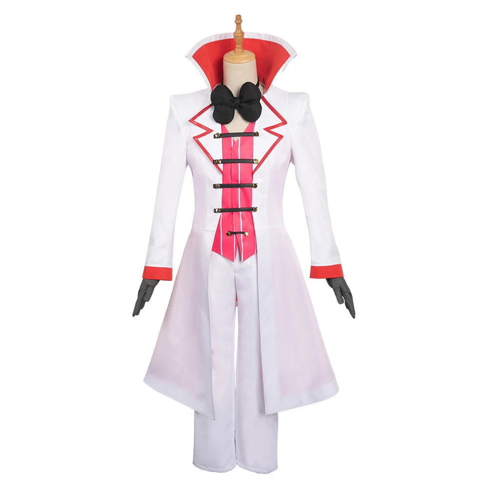Lucifer Cosplay Fantasia Anime Hotel Costume Disguise for Adult Men Women Uniform Tops Pants Outfit Male Halloween Carnival Suit