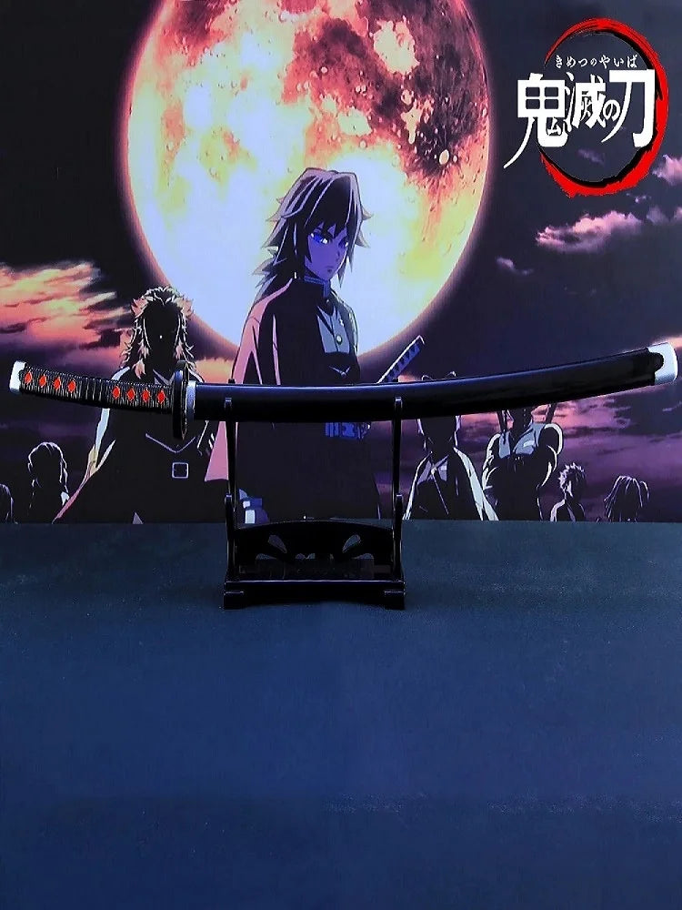 Kimetsu No Yaiba Sword Weapon Demon Slayer Satoman Tanjiro Cosplay Sword Anime Ninja Knife Wood 25cm Katana Prop