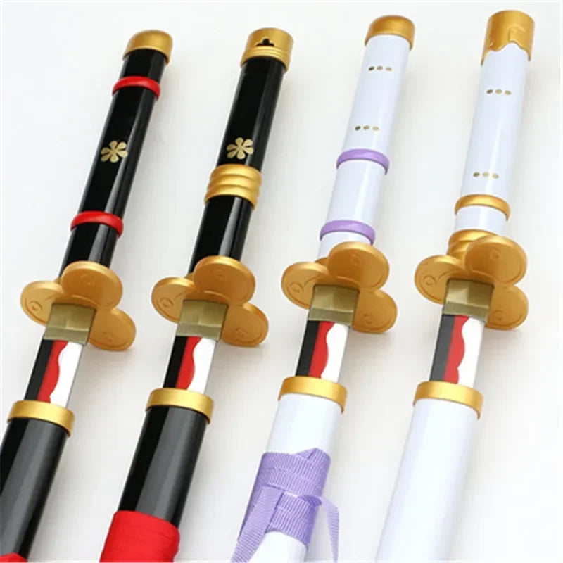 Hotest Cosplay OP Roronoa Zoro  Black/White Yama Demon  2nd Kitetsu Sauron Purple Ghost Weapon Wood Sword 104cm  Prop