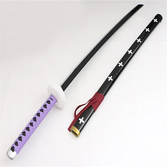 New Cosplay OP Trafalgar Law 3 Style Wood Katana Weapon Role Play Trafalgar D Water Law Model Sword 104cm