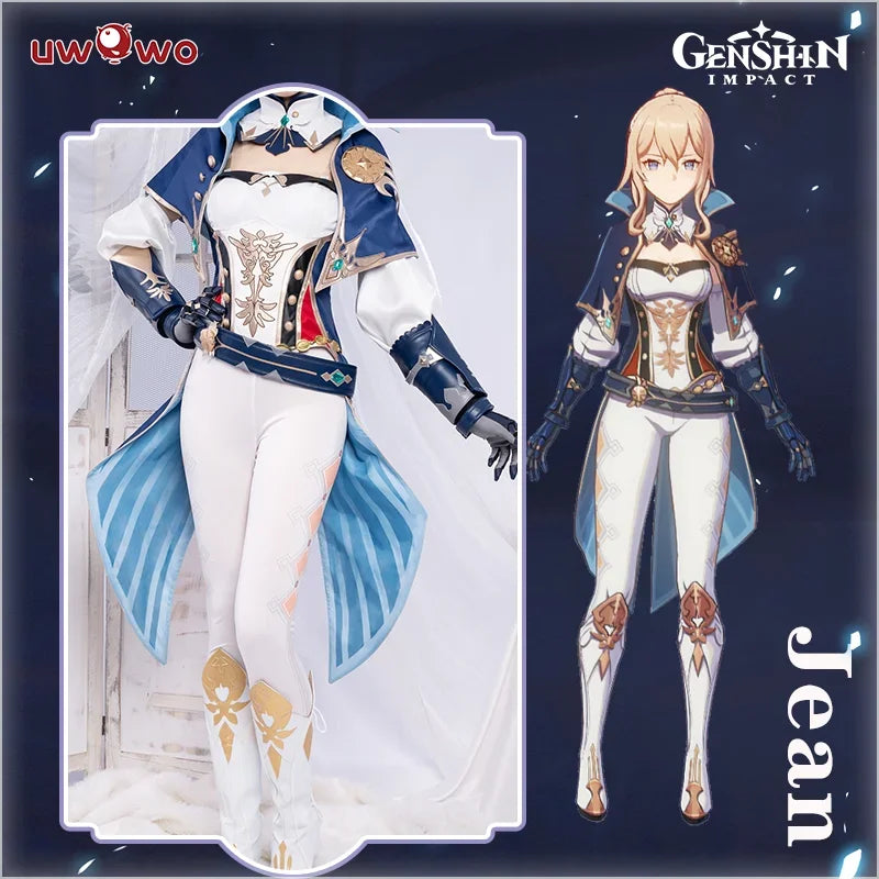 In Stock UWOWO Jean Cosplay Genshin Impact Cosplay Mondstadt Halloween Carnival Costume Women Outfit Christmas Role Play Outfit
