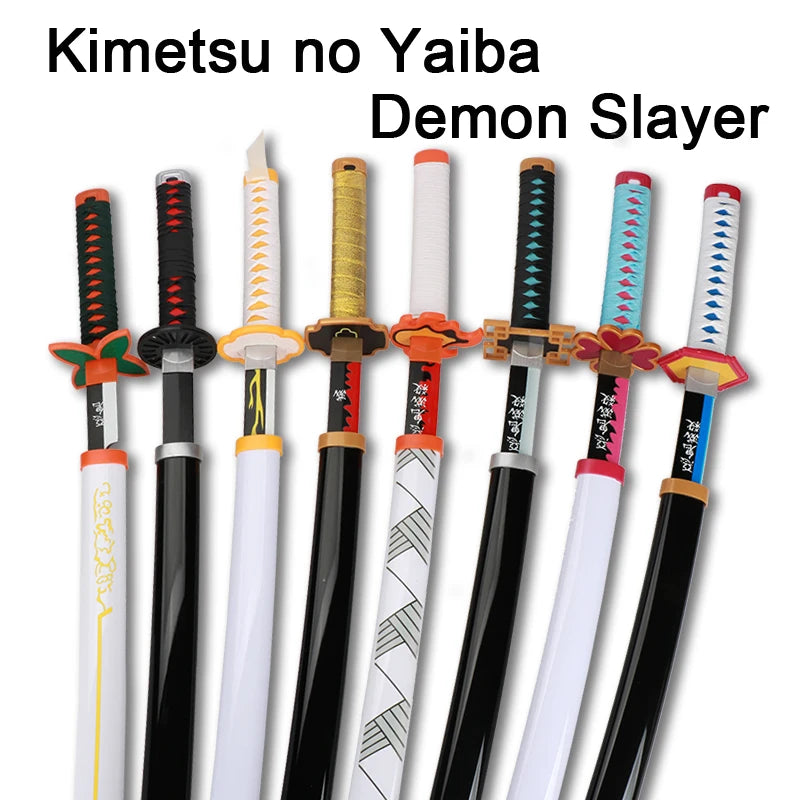 Katana Demon Slayer Sword Kimetsu No Yaiba Zenitsu Kamado Tanjiro Kyoujurou  Real Japanese Catana Anime Cosplay Toys Swords