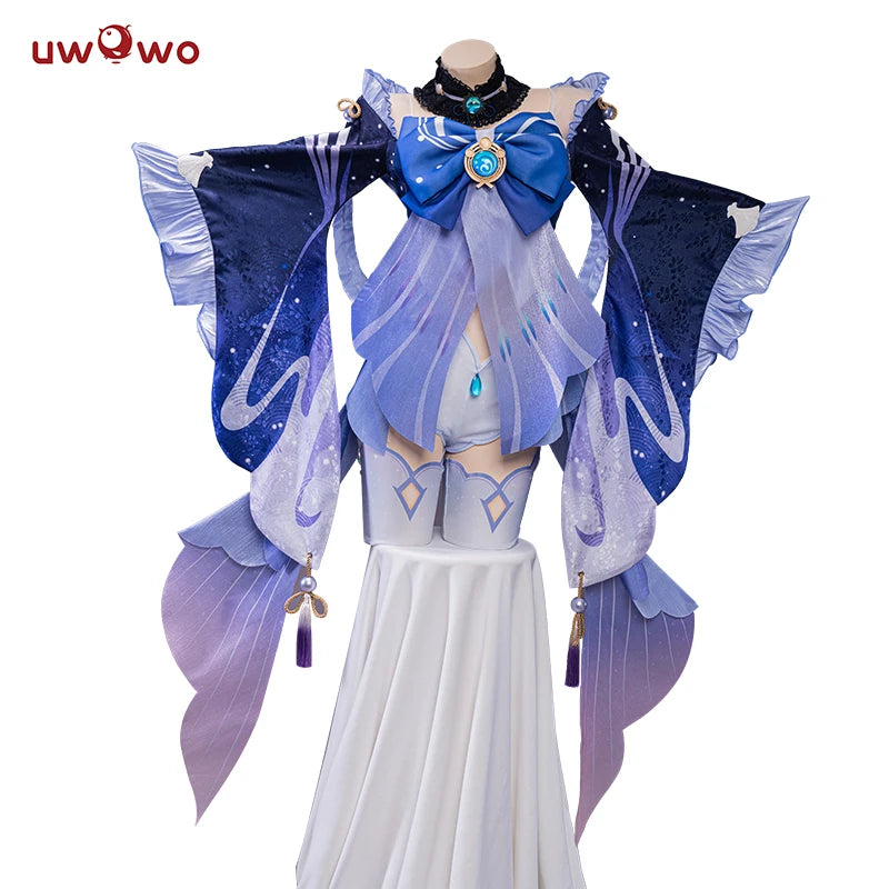 In Stock UWOWO Sangonomiya Kokomi Cosplay Game Genshin Impact Cosplay Kokomi For Halloween Costume Pearl of Wisdom Outfit