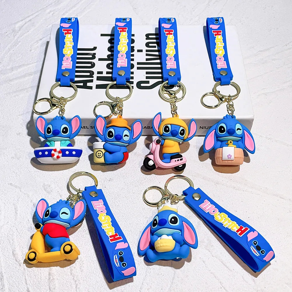 Funko Pocket Keychain Stitch Elvis Stitch Summer Stitch Vinyl Dolls Figure Model Toys for Children Birthday Gift