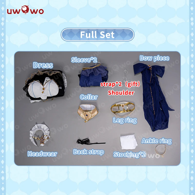 In Stock UWOWO Layla Cosplay Maid Costume Genshin Impact Fanart Cosplay Exclusive Maid Dress Halloween Costume Outfit