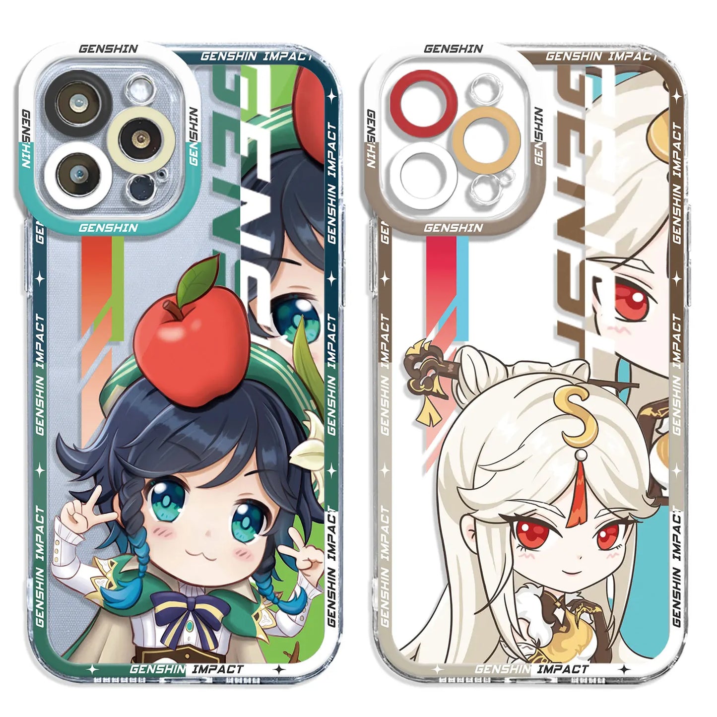 Genshin Impact Cartoon Hutao Soft Silicone Case for iPhone 14 Pro Max 13 12 Mini 11 XR XS X 8 7 6 6S Plus SE 2020 Clear Fundas