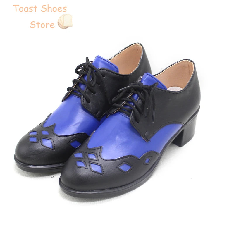 Game Twisted-Wonderland Dire Crowley Cosplay Shoes PU Leather Shoes Costume Prop Halloween Carnival Boots Costume Prop