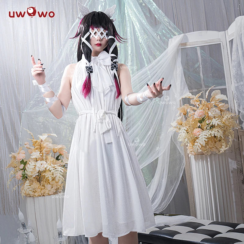 In Stock UWOWO Genshin Impact Columbina Cosplay Costume Fatui Harbingers Damselette Snezhnaya Halloween Christmas Costumes