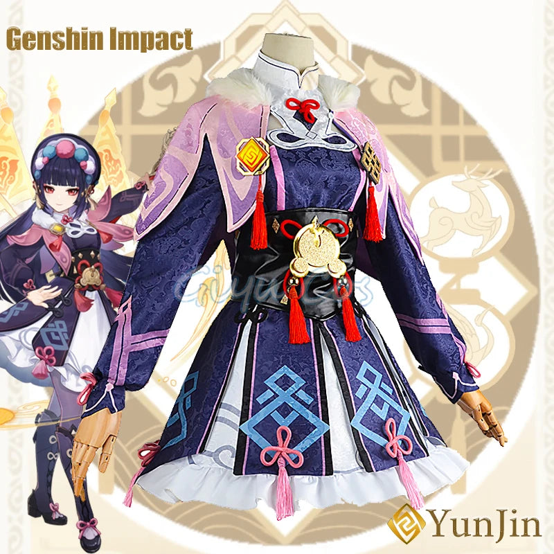 Genshin Impact YunJin Cosplay Costume Adult Carnival Uniform  Anime Halloween Costumes Women Game