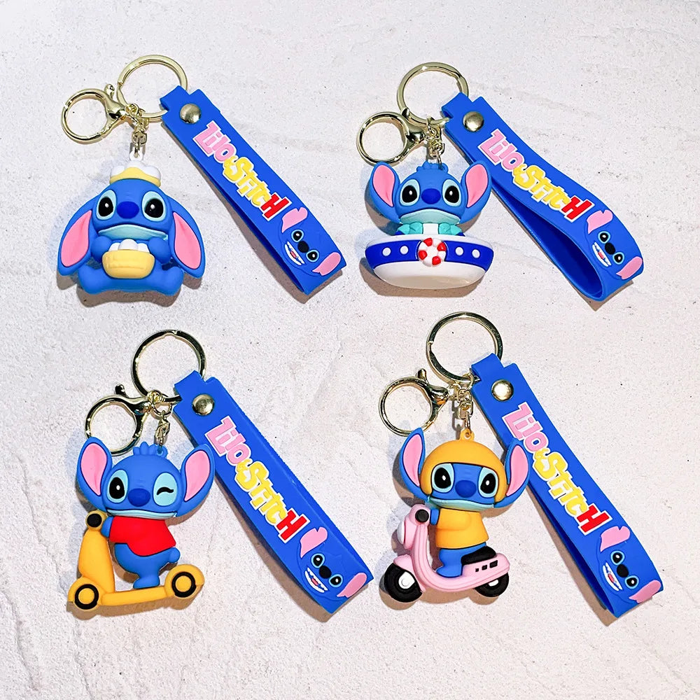 Funko Pocket Keychain Stitch Elvis Stitch Summer Stitch Vinyl Dolls Figure Model Toys for Children Birthday Gift