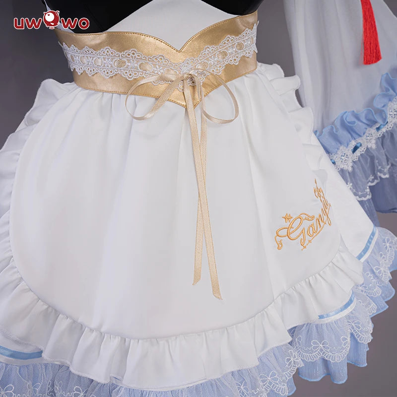 In Stock UWOWO Ganyu Cosplay Maid Dress Game Genshin Impact Cosplay Ganyu Maid Halloween Costumes Genshin Fanart Maid Outfit