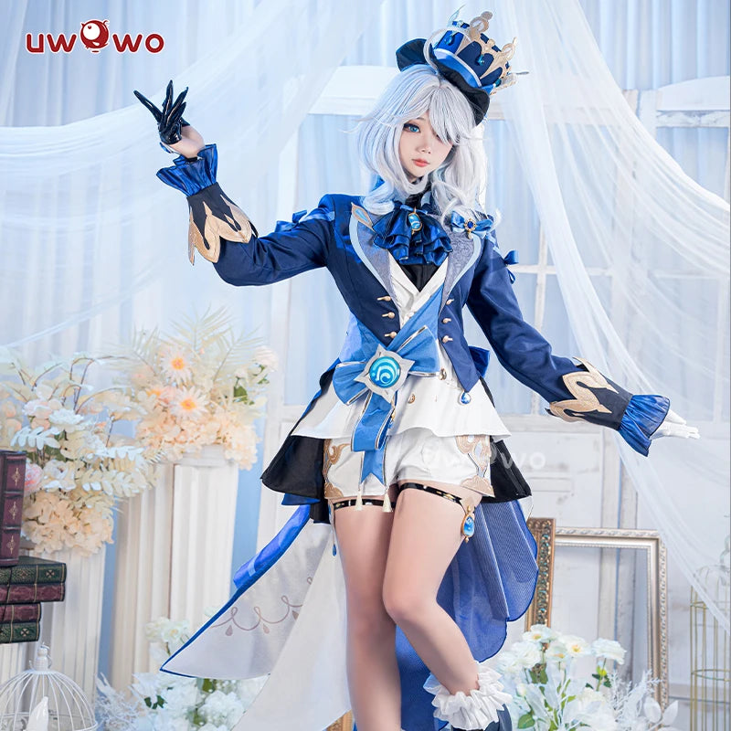 PRE-SALE UWOWO Furina Cosplay Costume GAME Genshin Impact Furina Focalors Hydro Archon Fontaine Rococo Furina Cospaly Outfit