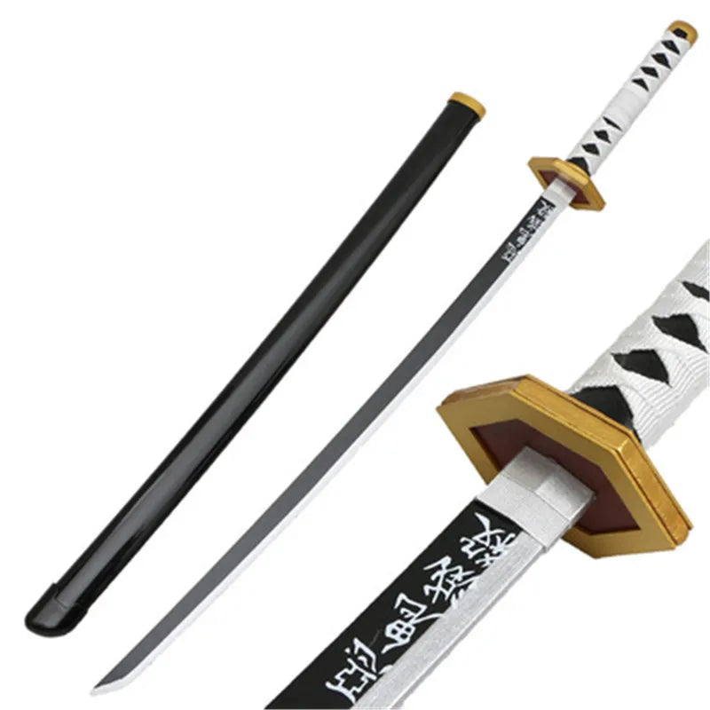 Cosplay Kimetsu no Yaiba Sword Weapon Demon Slayer Satoman Tanjiro  Kaigaku Sword 1:1 Anime Ninja Knife Wood Prop 104cm Katana