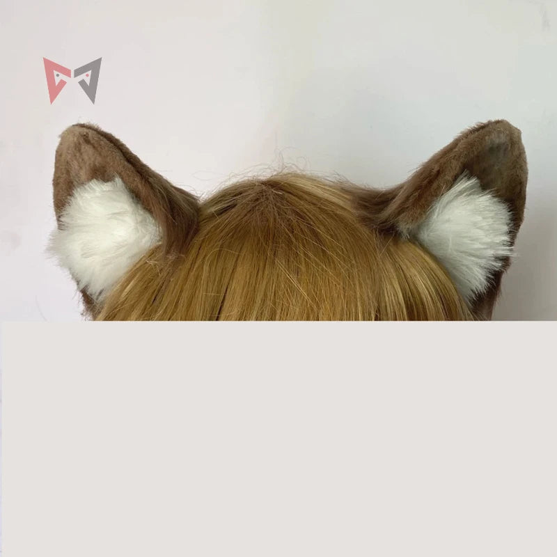 MMGG New Twisted-Wonderland Ruggie Bucchi Cosplay Ears Tail Custom Made Hairpin Set For Girl Women Costume Accessories