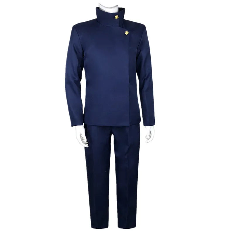 Jujutsu Kaisen Anime Fushiguro Megumi Cosplay Costume Top Pants Blue Halloween Party Uniform Set