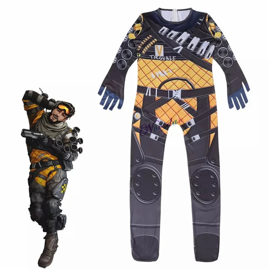 Black Knight Costume Kids Battle Royale Superhero Cosplay Zentai Suit Jumpsuit Bodysuit Funny Party Halloween Costume With Mask