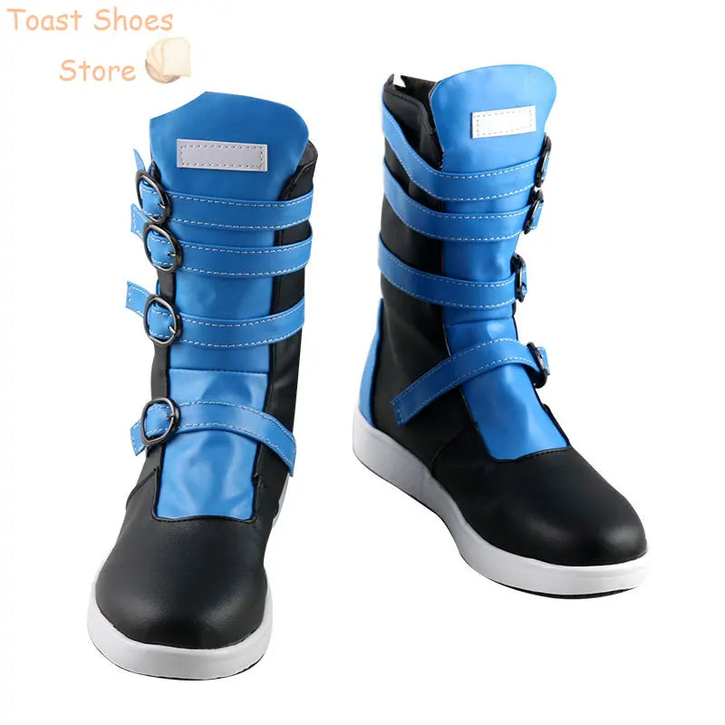 Idia Cosplay Shoes Game Twisted Wonderland Cosplay Prop PU Leather Shoes Halloween Carnival Boots Costume Prop