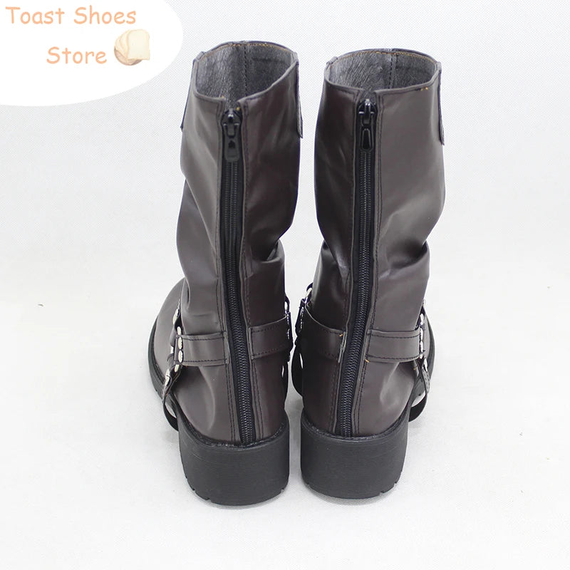 Game Twisted Wonderland Ruggie Cosplay Shoes PU Leather Shoes Costume Prop Halloween Carnival Boots Cosplay Props