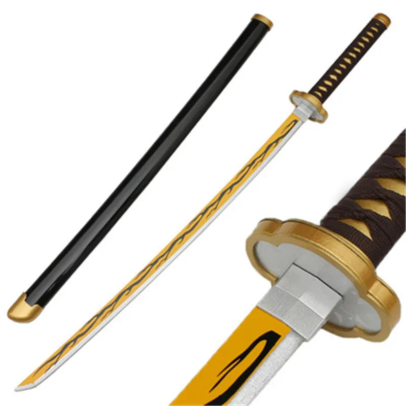 Cosplay Kimetsu no Yaiba Sword Weapon Demon Slayer Satoman Tanjiro  Kaigaku Sword 1:1 Anime Ninja Knife Wood Prop 104cm Katana