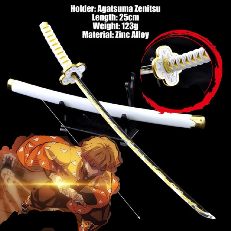 Kimetsu No Yaiba Sword Weapon Demon Slayer Satoman Tanjiro Cosplay Sword Anime Ninja Knife Wood 25cm Katana Prop