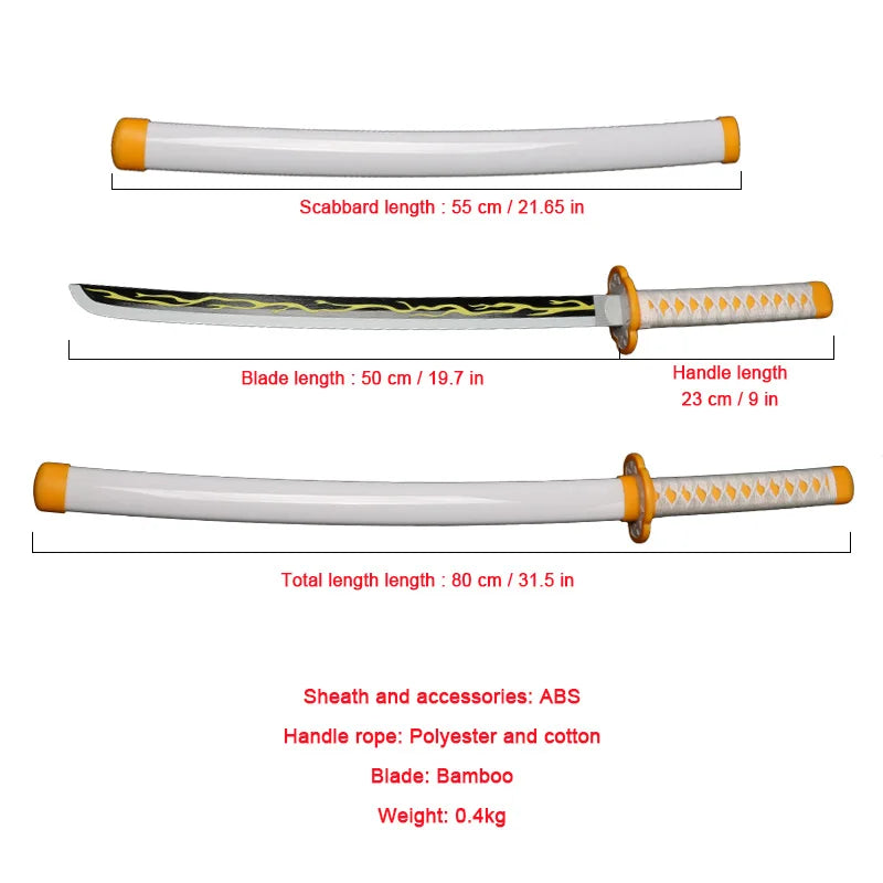 Katana Demon Slayer Sword Kimetsu No Yaiba Zenitsu Kamado Tanjiro Kyoujurou  Real Japanese Catana Anime Cosplay Toys Swords
