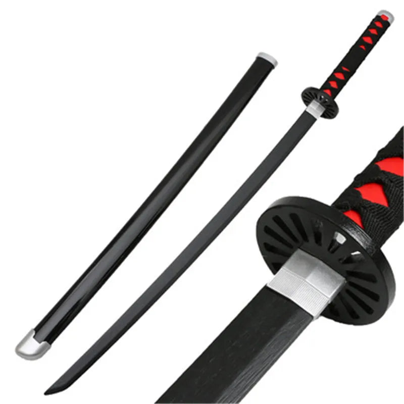 Cosplay Anime Kimetsu no Yaiba Sword Weapon Demon Slayer Kanroji Mitsuri Agatsuma Zenitsu Sword 1:1 Wood Prop 104cm Katana