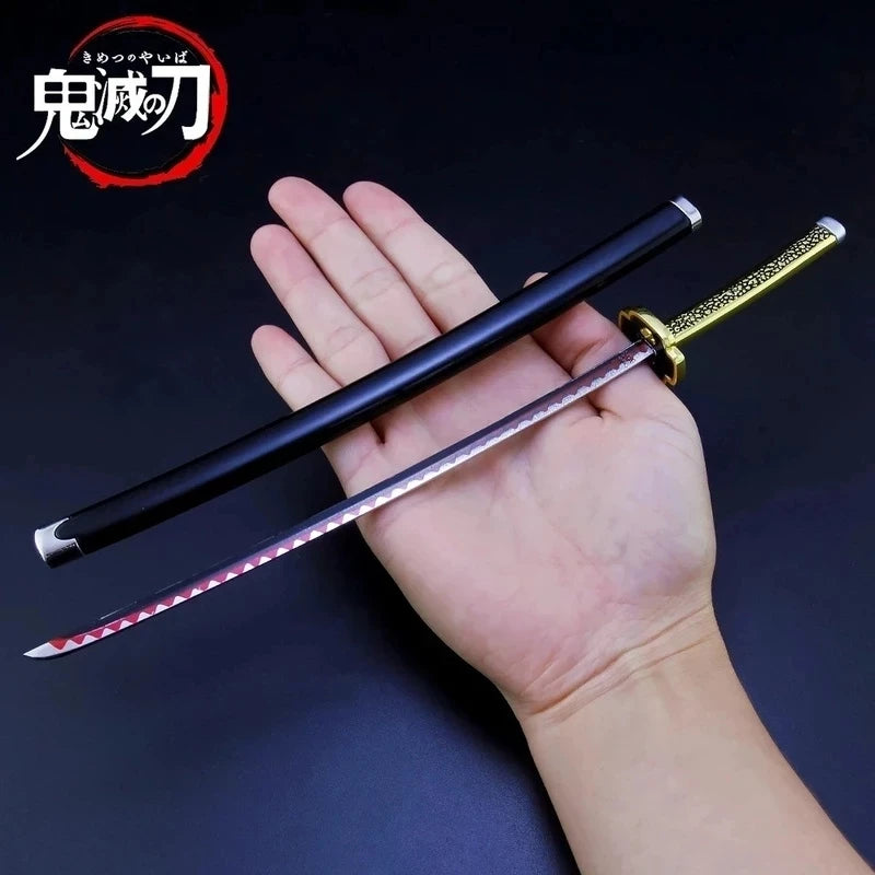 Kimetsu No Yaiba Sword Weapon Demon Slayer Satoman Tanjiro Cosplay Sword Anime Ninja Knife Wood 25cm Katana Prop