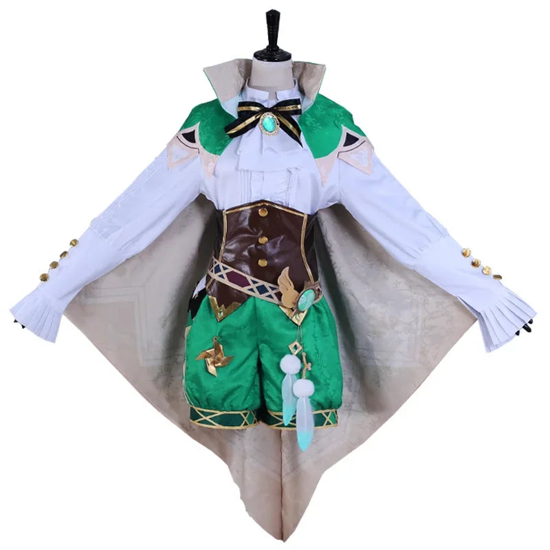 Venti Cosplay Genshin Impact Cosplay Costume Uniform Wig Venti Chinese Style Halloween Costumes for Women Game Wendi Windy