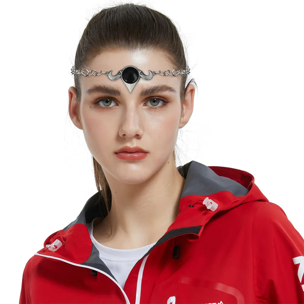 Game Baldur's Gate 3 Shadowheart Headwear Jewelry Chain Alloy Made Necklace Pendant Halloween Witch Priest Cosplay Prop in Box