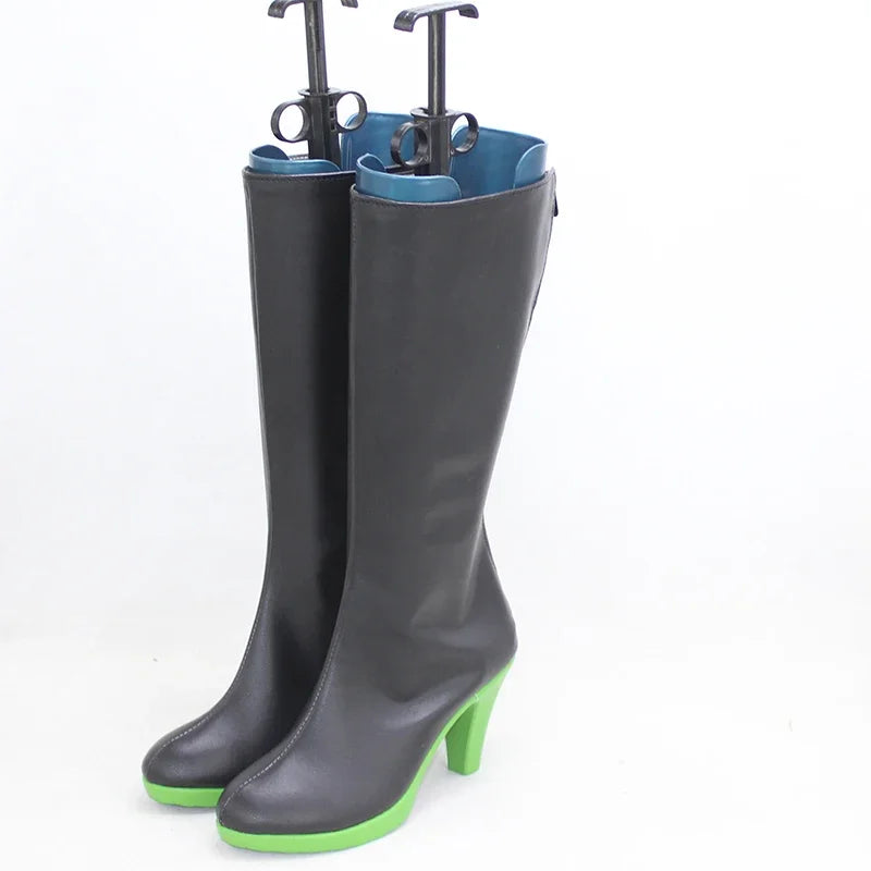 Game Twisted Wonderland Lilia Cosplay Shoes High Heel PU Leather Shoes Custom Made Halloween Carnival Boots Cosplay Props