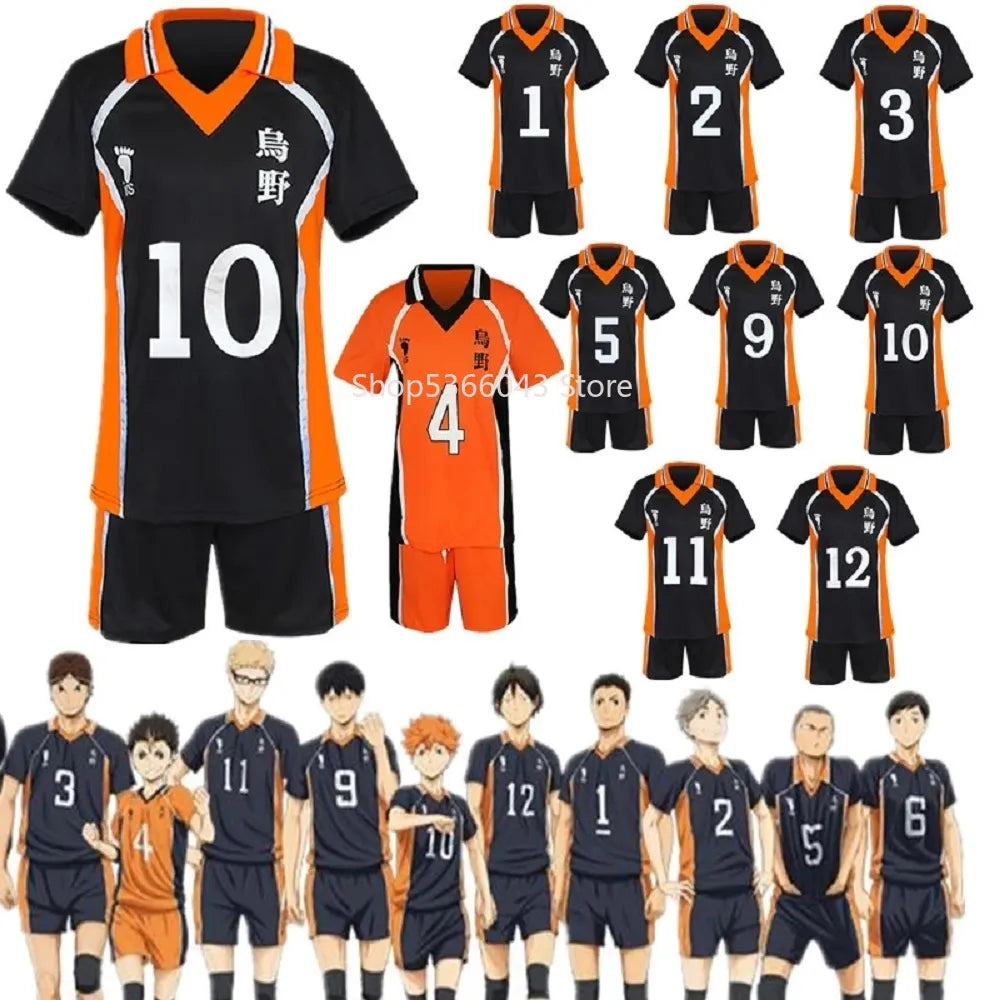Haikyuu!! Haikyuu T-Shirt Shorts Hinata Shoyo Cosplay Costume Karasuno Sportswear High School Uniform Jersey Christmas Party