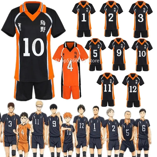 Haikyuu!! Haikyuu T-Shirt Shorts Hinata Shoyo Cosplay Costume Karasuno Sportswear High School Uniform Jersey Christmas Party