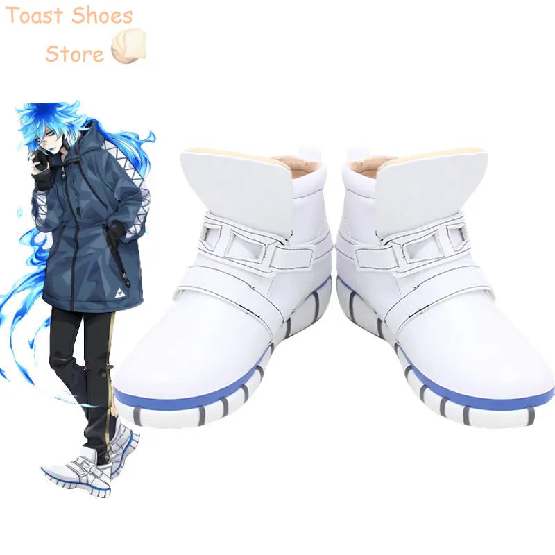 Game Twisted Wonderland Idia Cosplay Shoes White Casual Boots Halloween Carnival Cosplay Props Accessories Costume Prop