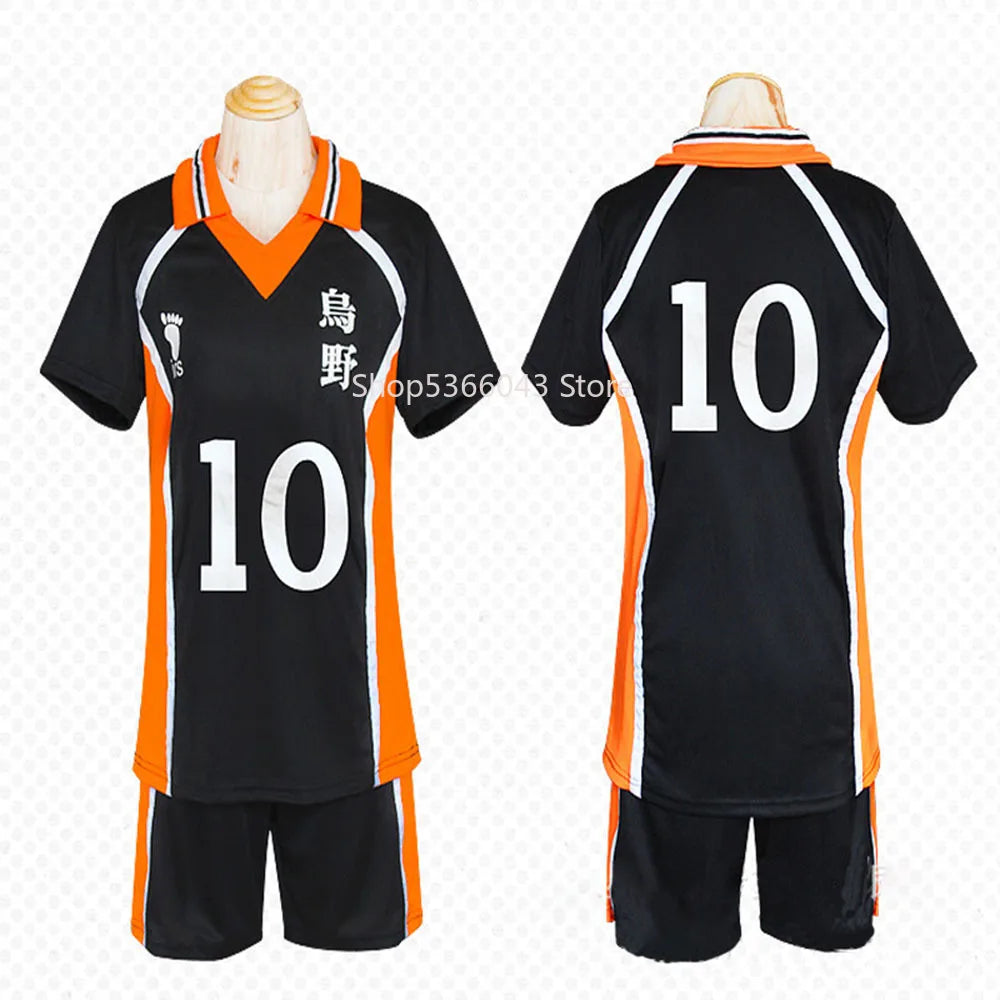 Haikyuu!! Haikyuu T-Shirt Shorts Hinata Shoyo Cosplay Costume Karasuno Sportswear High School Uniform Jersey Christmas Party