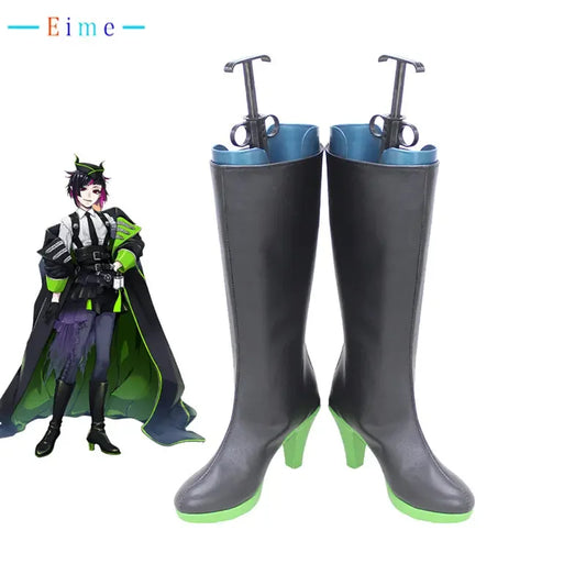 Game Twisted Wonderland Lilia Cosplay Shoes High Heel PU Leather Shoes Custom Made Halloween Carnival Boots Cosplay Props