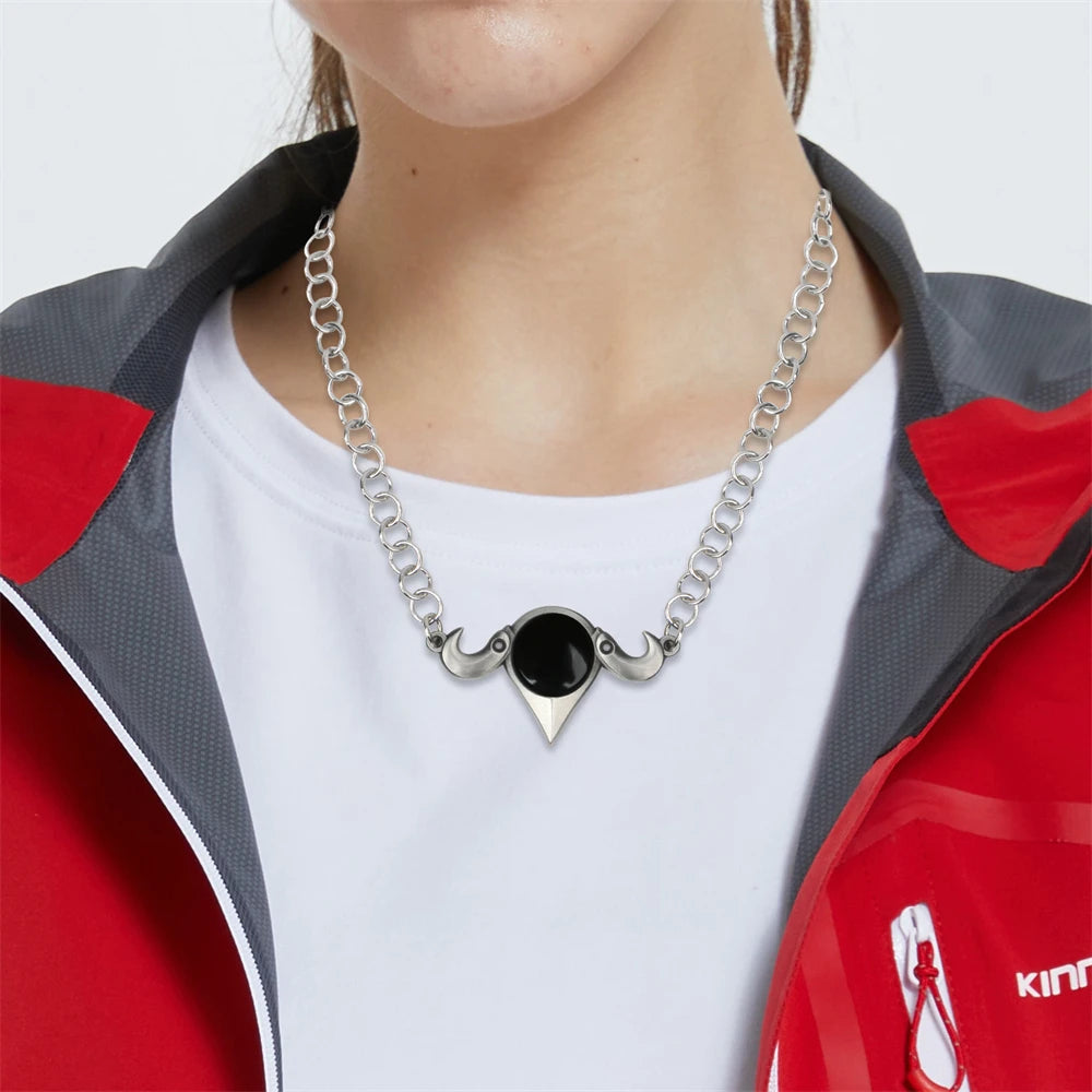 Game Baldur's Gate 3 Shadowheart Headwear Jewelry Chain Alloy Made Necklace Pendant Halloween Witch Priest Cosplay Prop in Box