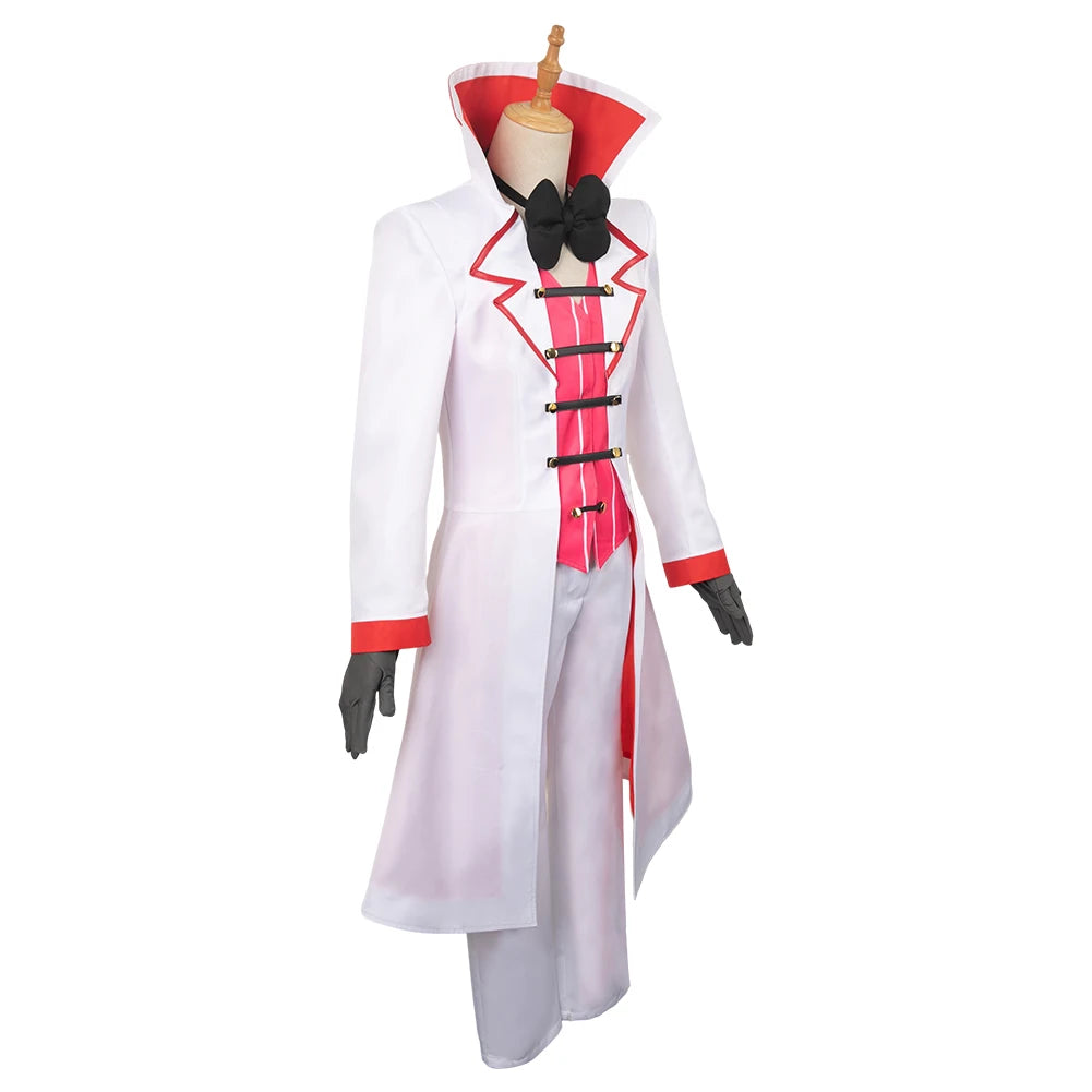 Lucifer Cosplay Fantasia Anime Hotel Costume Disguise for Adult Men Women Uniform Tops Pants Outfit Male Halloween Carnival Suit