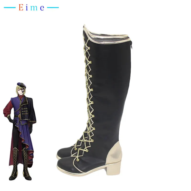 Game Twisted Wonderland Rook Cosplay Shoes PU Leather Shoes Halloween Carnival Boots Props Custom Made