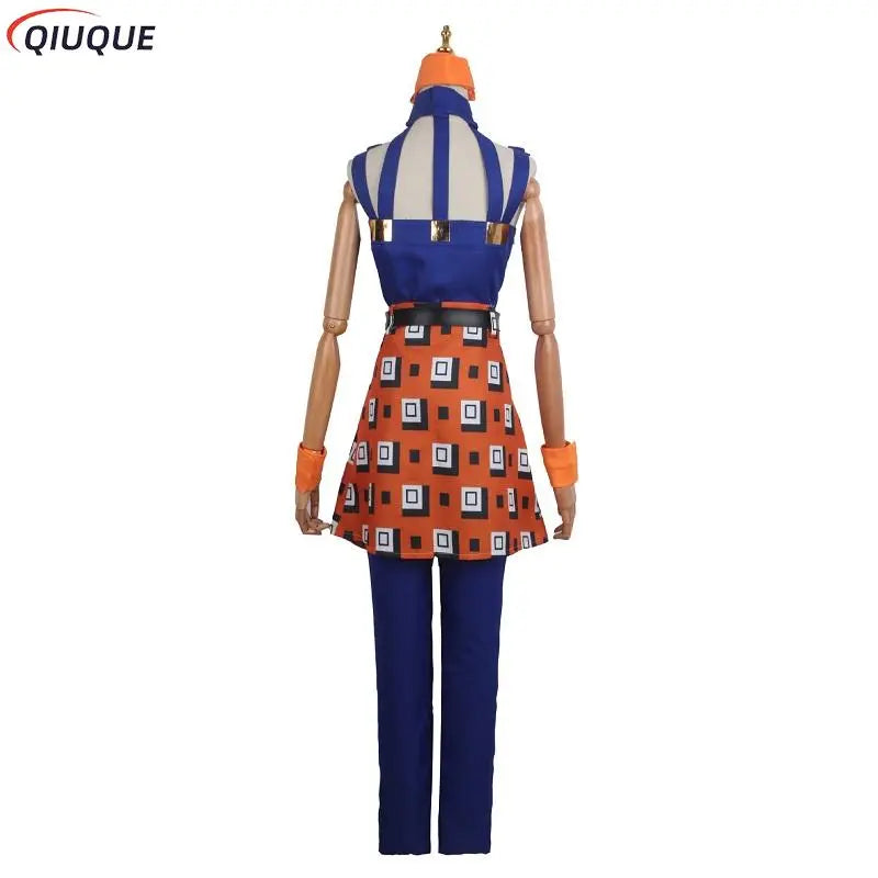 Anime JOJO JoJo's Bizarre Adventure Ghirga Narancia Cosplay Costume Wig Unisex Outfit Dress Uniform Halloween Suit
