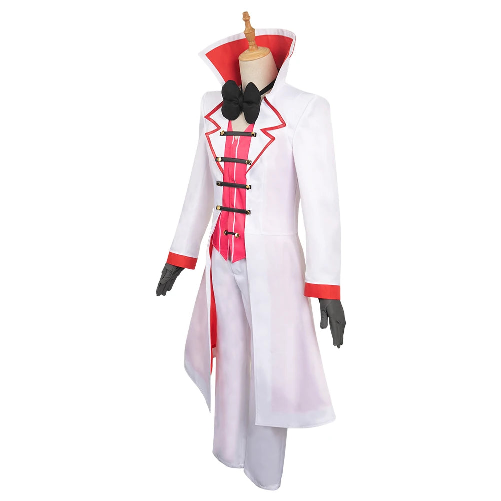 Lucifer Cosplay Fantasia Anime Hotel Costume Disguise for Adult Men Women Uniform Tops Pants Outfit Male Halloween Carnival Suit